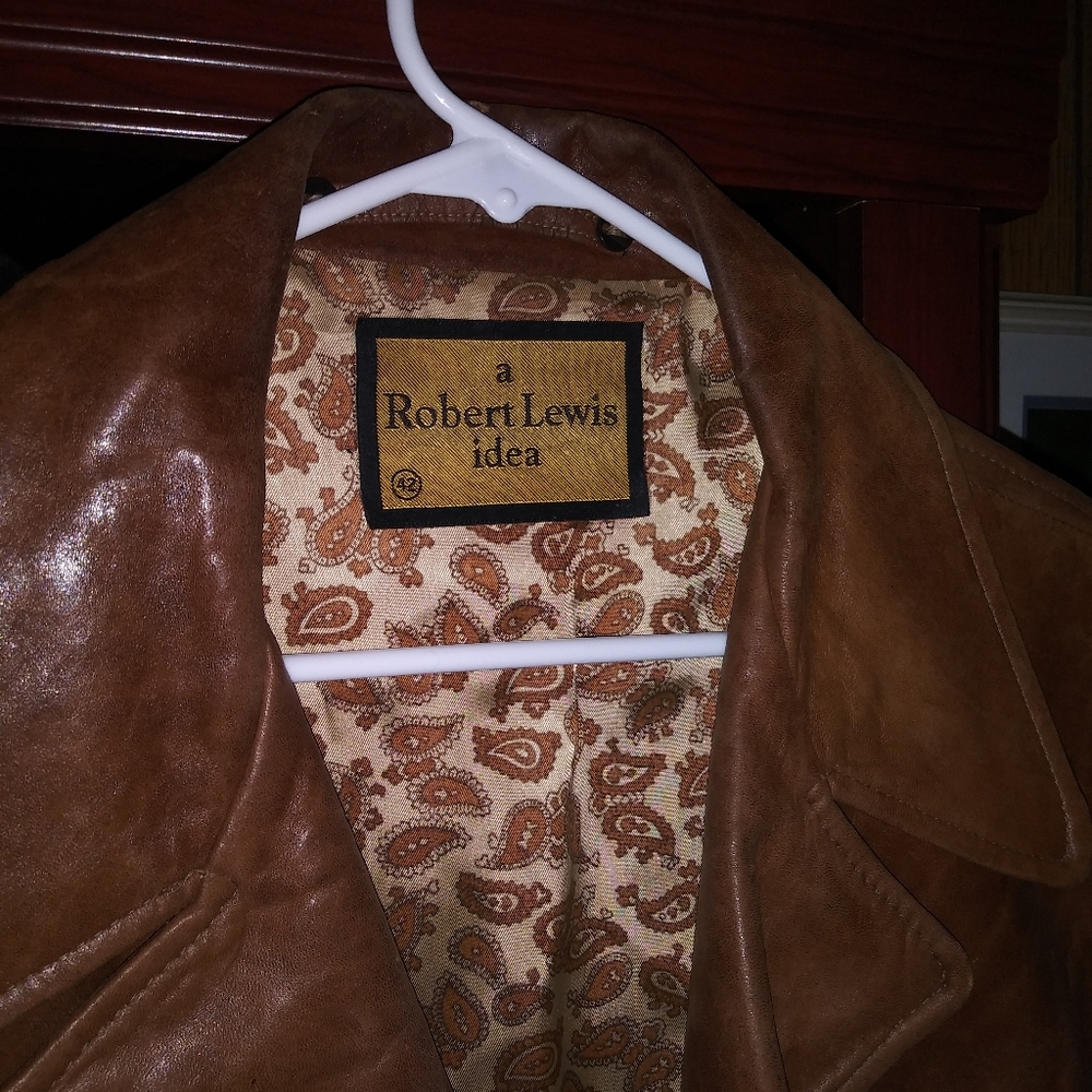 A Robert Lewis Idea Leather Jacket